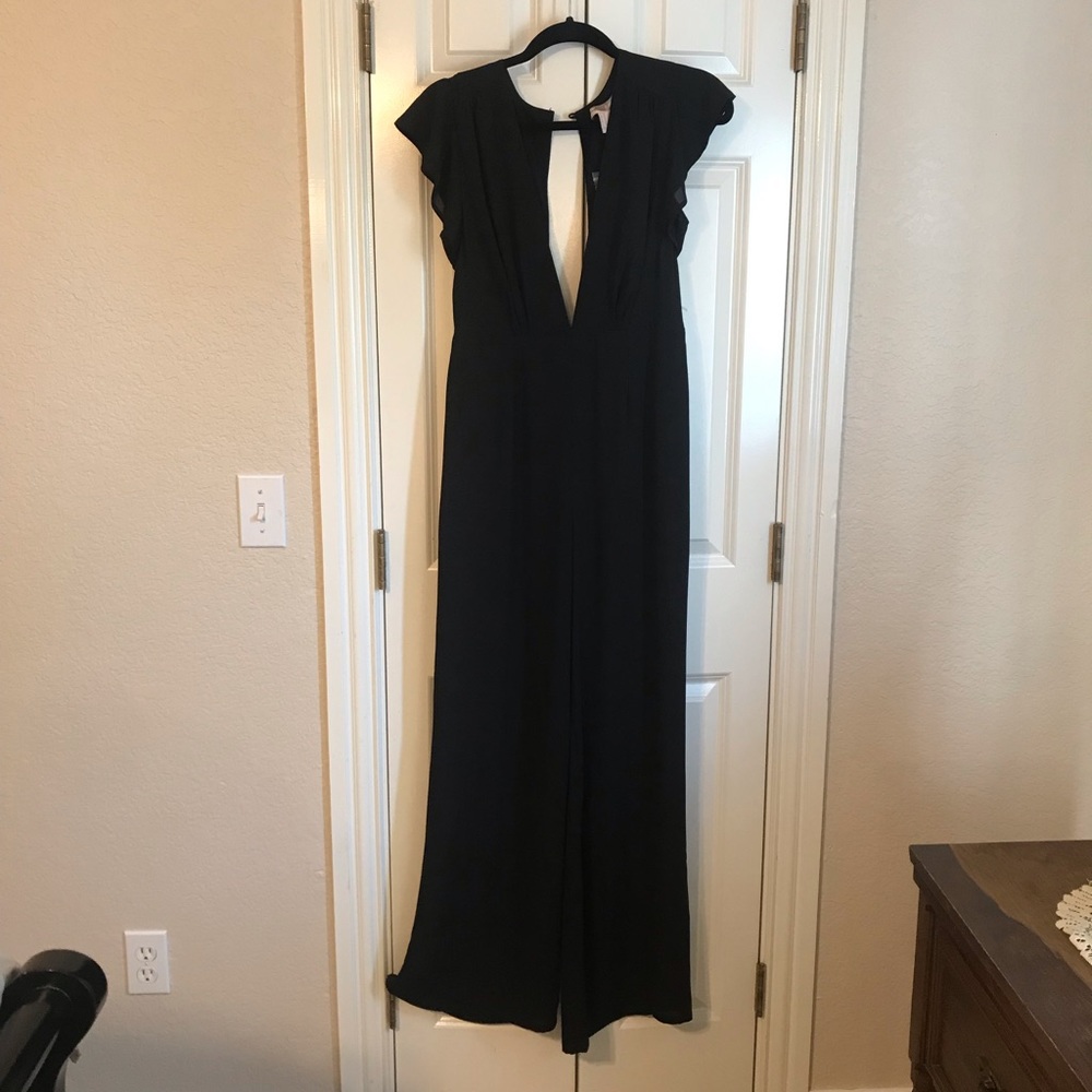 Black pants suit romper